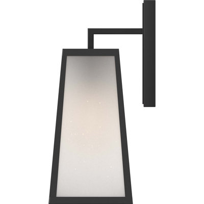 1-Light Outdoor Steel Black Bell Lantern Sconce Wall Mount Wall Light with Frosted Glass