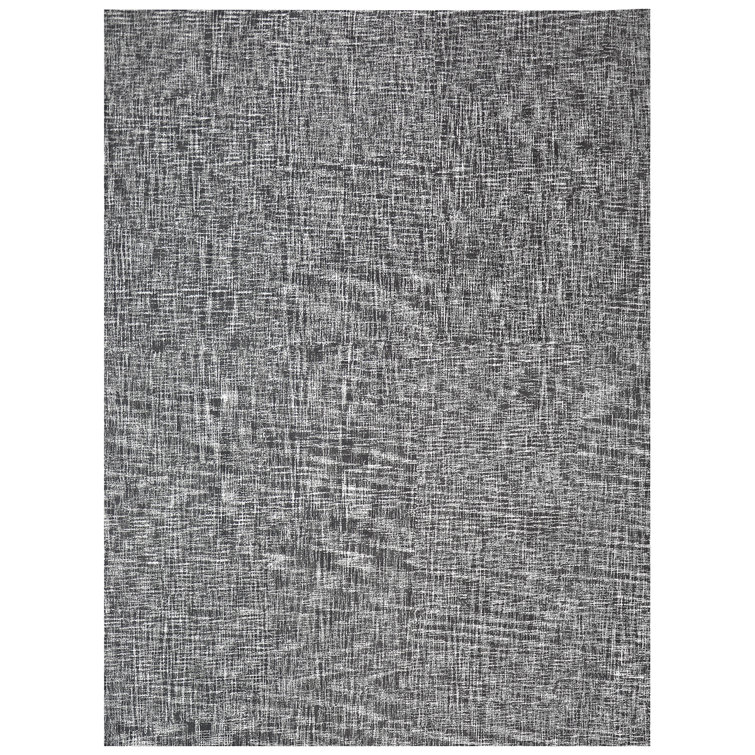Wool Abstract Area Rug in Gray