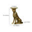 Panther Figurine Resin Art Deco Gold Side Table with Metal Tray Top Glam Style Sculptural Animal Inspired Versatile Living Room Entryway Decor-1701904988