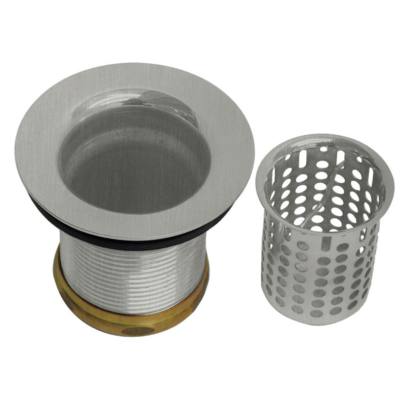 Ensemble de drain de bar et d'évier de buanderie 2,94 po avec grille de protection, Nickel satiné
