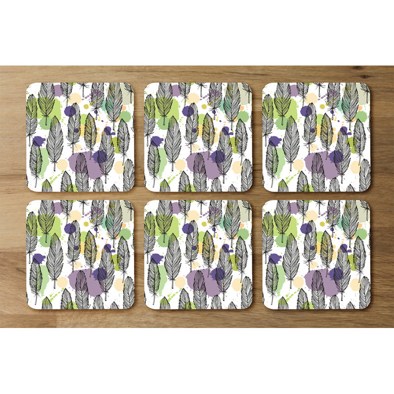 Square 6 Piece Coaster Set