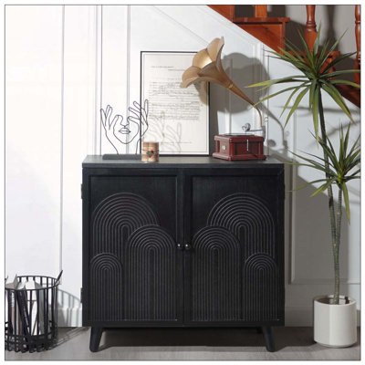 Armoire de rangement moderne en bois noir
