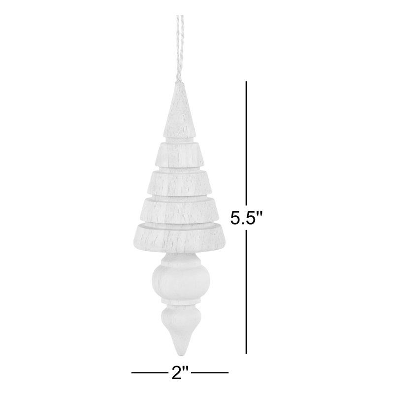 5.5'' Wood Presents Finial Ornament