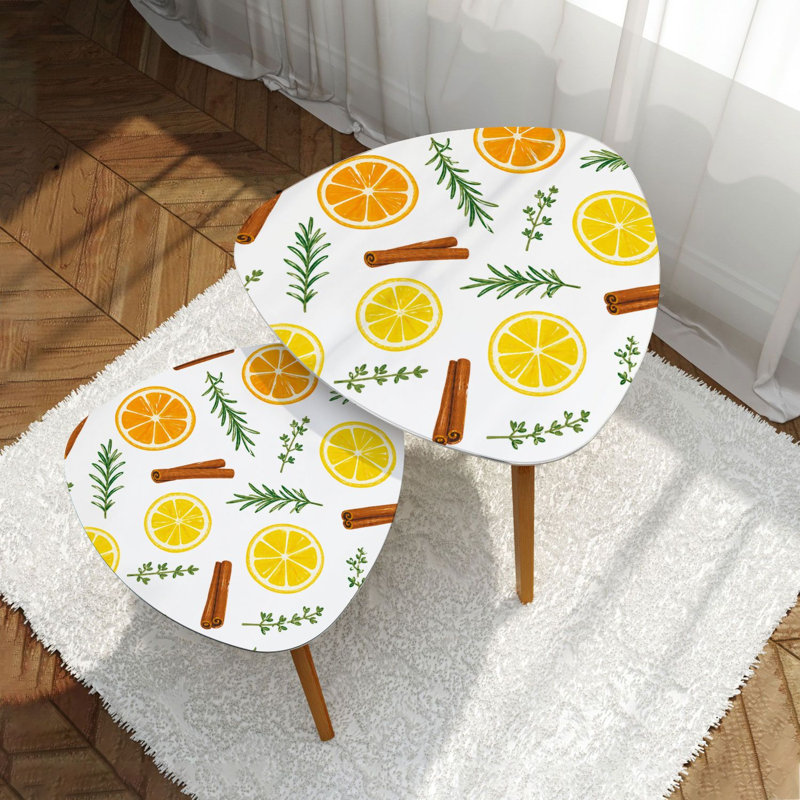 Ensemble de 2 tables basses gigognes Triangle