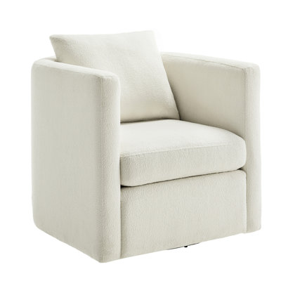 Fauteuil pivotant à 360° en tissu performant, assise et dossier réversibles, coussin à ressorts ensachés, adapté aux animaux de compagnie, rotation antitaches, coussins, assise, agencement