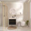 Meuble-lavabo mural VELA avec lavabo en acrylique intégré, 2 tiroirs à fermeture en douceur, armoire flottante pré-assemblée et moderne-472596039-472596036
