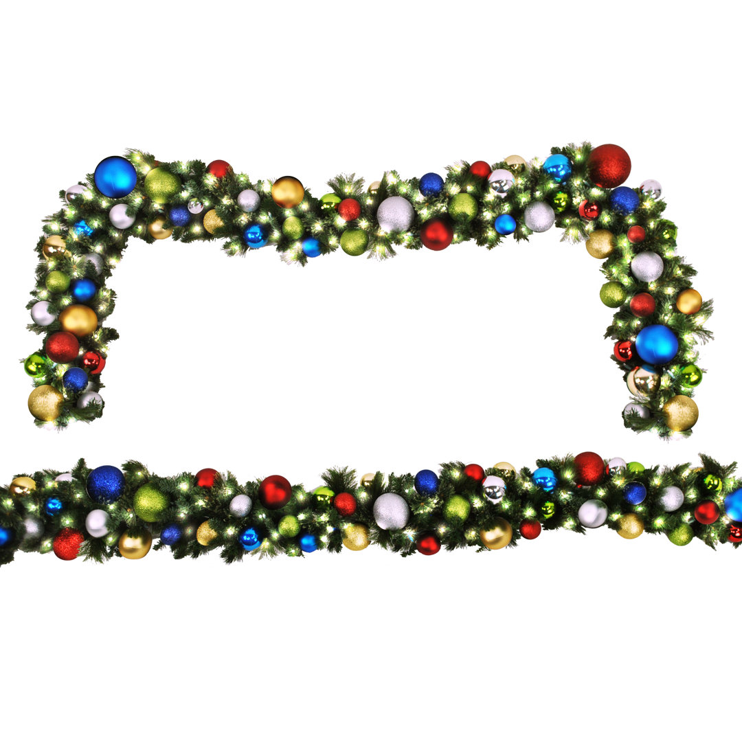 108'' in. Lighted Faux Garland Queens of Christmas