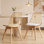  Chaises de salle à manger rembourrées modernes transparentes de 19 po de largeur avec siège en bois massif et coussins en cuir Fashank 