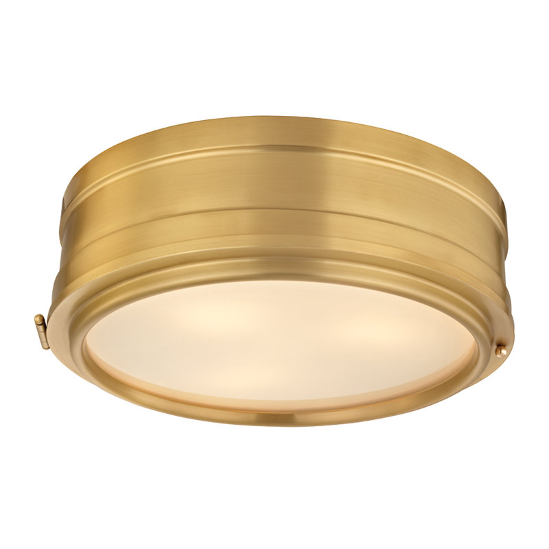 Rye 3 - Light Flush Mount, Aged Brass