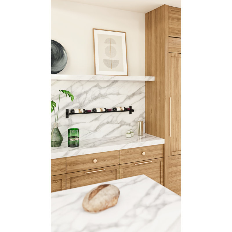 Thedford 3 - Bottle Wine Bottle Rack, Matte Black frames with Matte Black rods