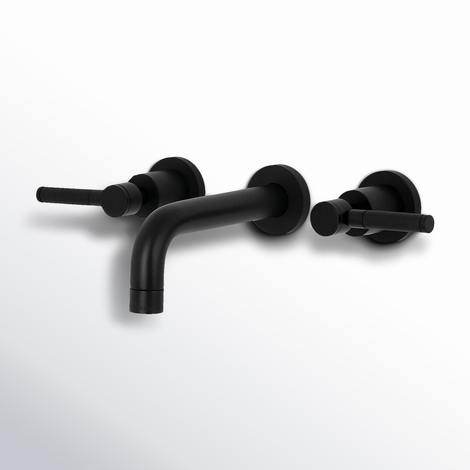 Kaiser Wall-Mounted Bathroom Faucet, Matte Black