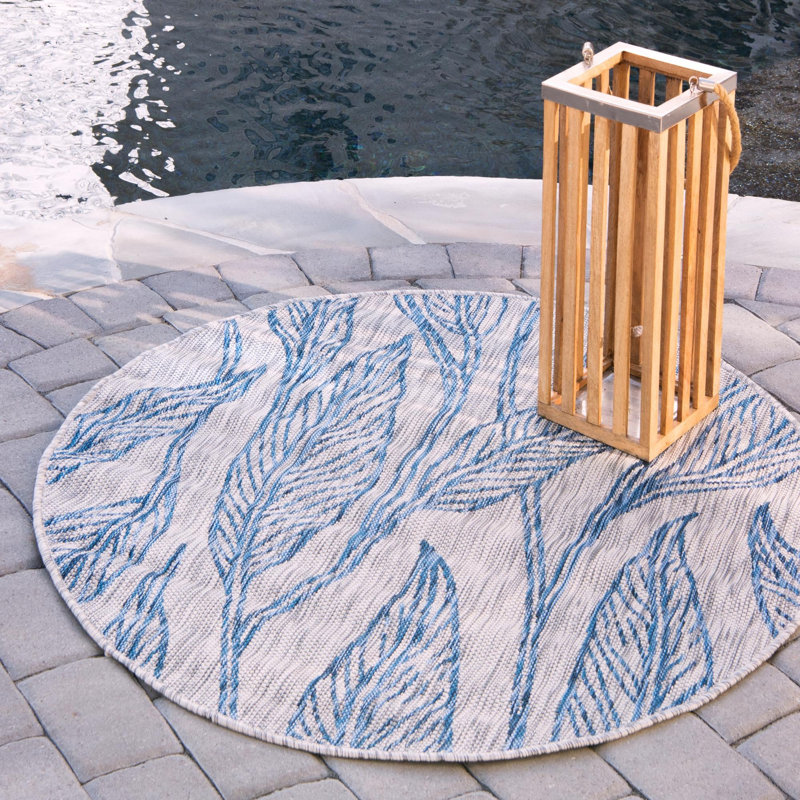 Zanzibar Floral Indoor / Outdoor Rug, Round 10'8"
