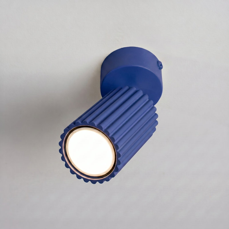 Karbon Aluminium Flush Mount, Ultramarine, 7x7x18 cm