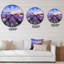 Sunrise & Dramatic Clouds Over Lavender Field II - Horloge murale-60329034