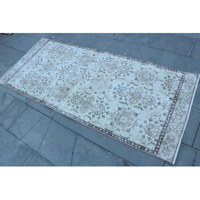 Antique Turkish Brown Rug - Vintage Luxury Wool Area Boho Rug for Dining Room