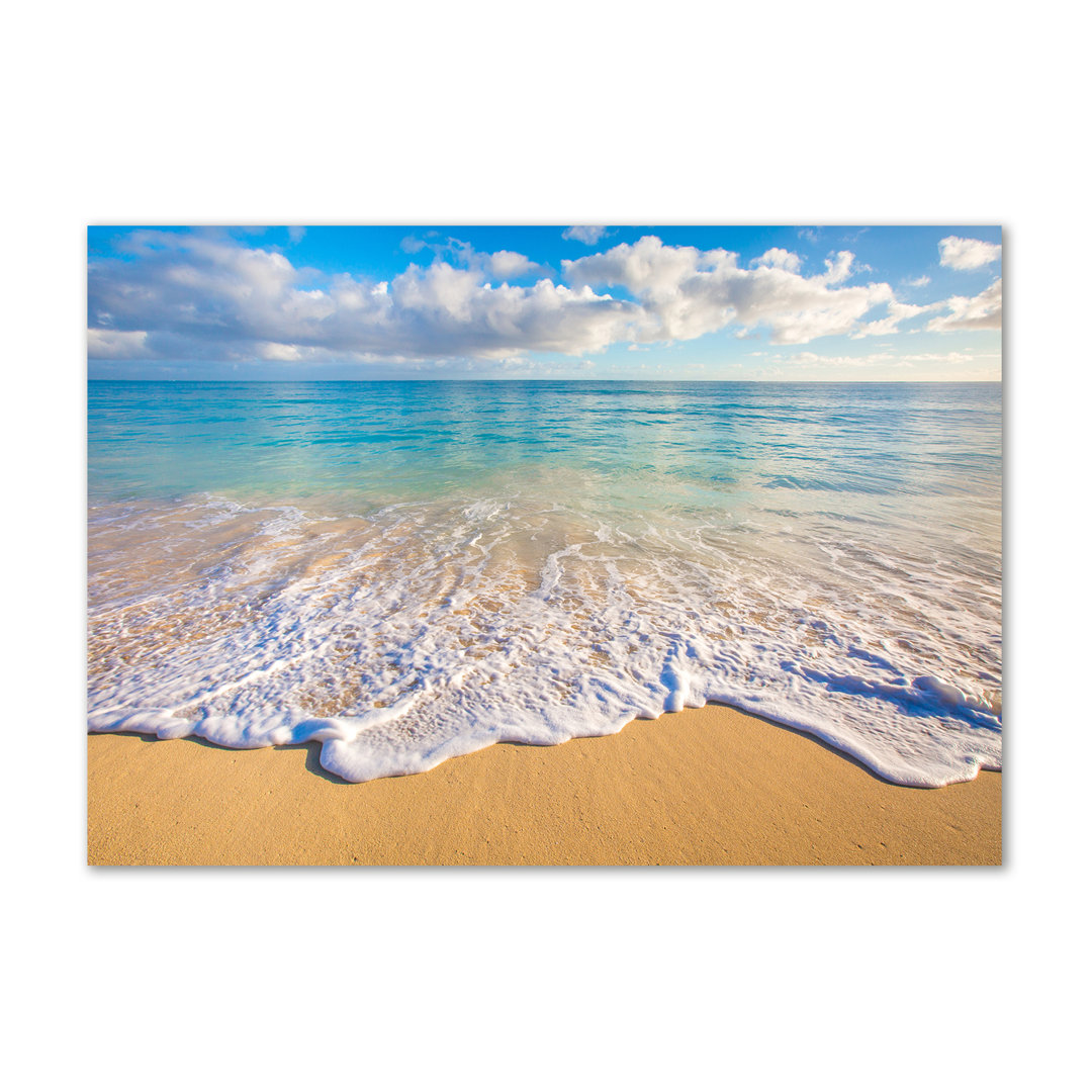 Leinwanddruck - Wandkunst - Drucke auf Leinwand - 100X70 Bildmotiv Thema: Hawaiianischer Strand