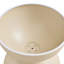 Ensemble de 2 tables rondes blanc laiteux avec plateau de table de bout polyvalent