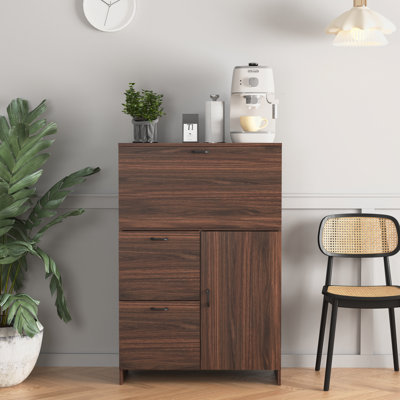 Desk Cabinet, with Storage Drawer & Shelves