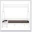 Lit plateforme House avec escalier, structure en bois massif, profil bas et conception amusante pour les chambres d'enfants-129431824