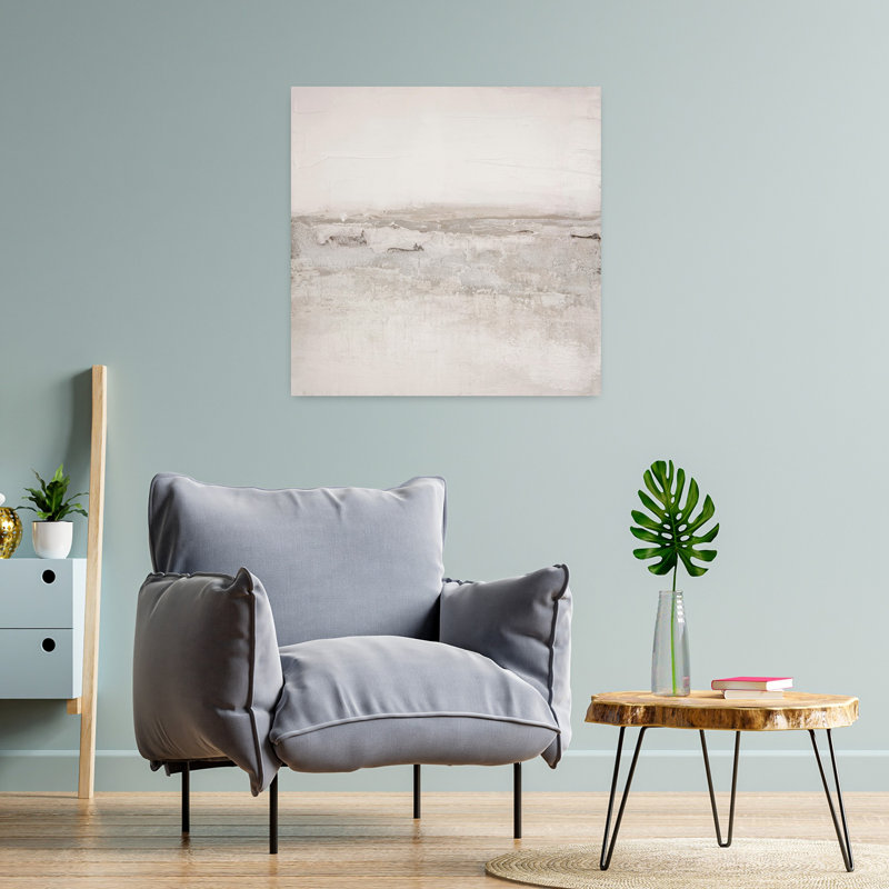 Sandy, paysage abstrait contemporain, art naturel, H 24 po x l 24 po