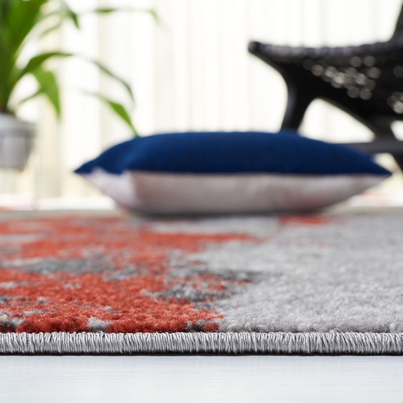 Abrey Performance Abstract Rug, Square 6'