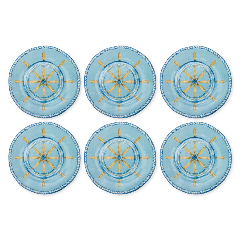 6-Piece Sail Away 11" Melamine Plate