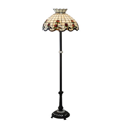 62" High Roseborder Floor Lamp