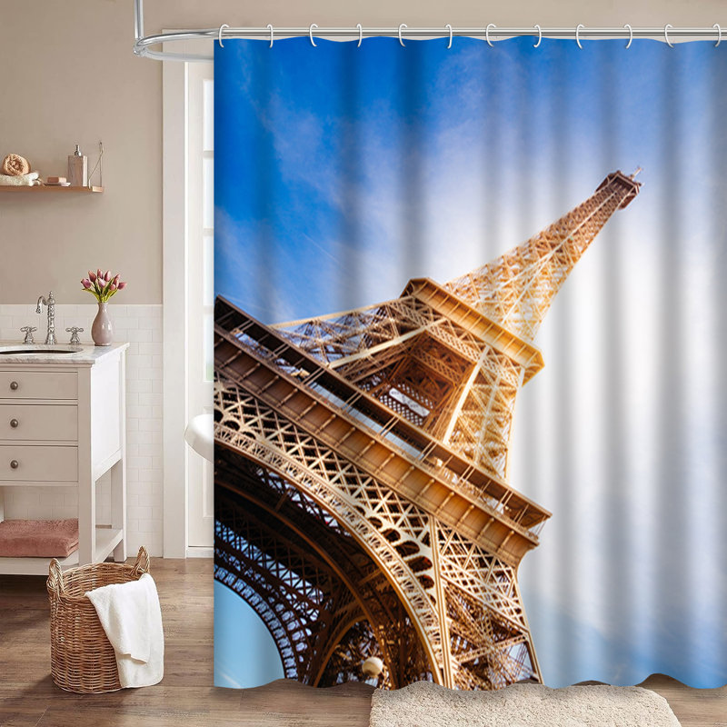Rideau de douche Eiffel Tower, L 72 po x l 72 po