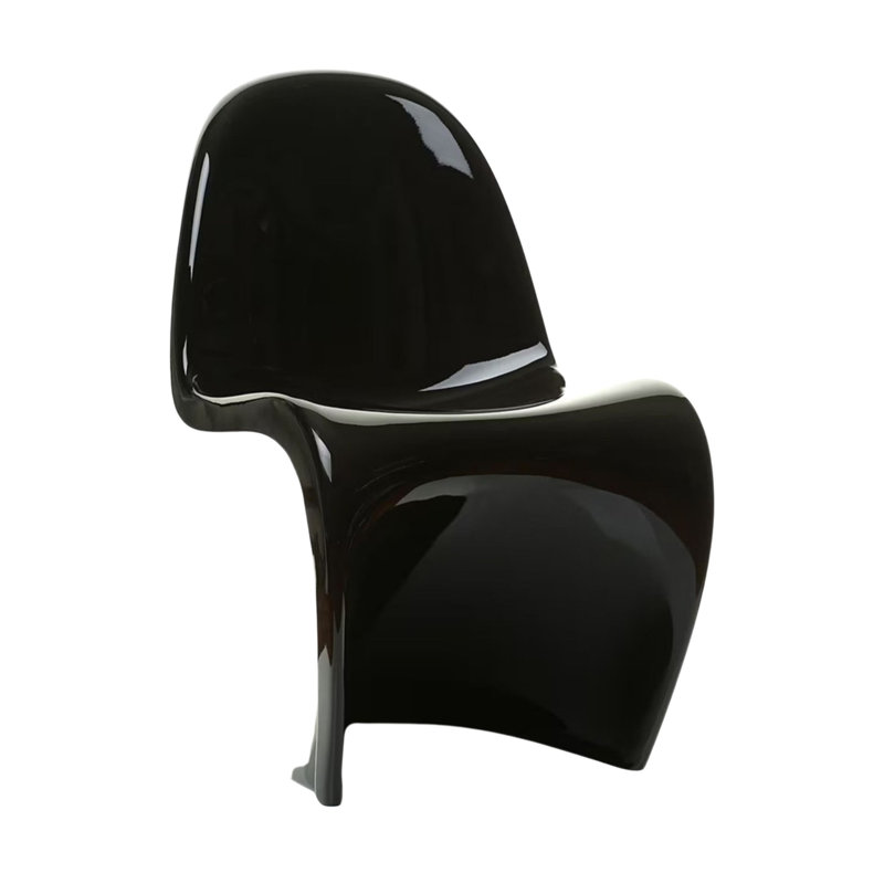 Modholic Wave Chair, Black Glossy, Black