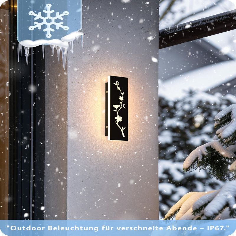 Matte Black Integrated LED Outdoor Sconce