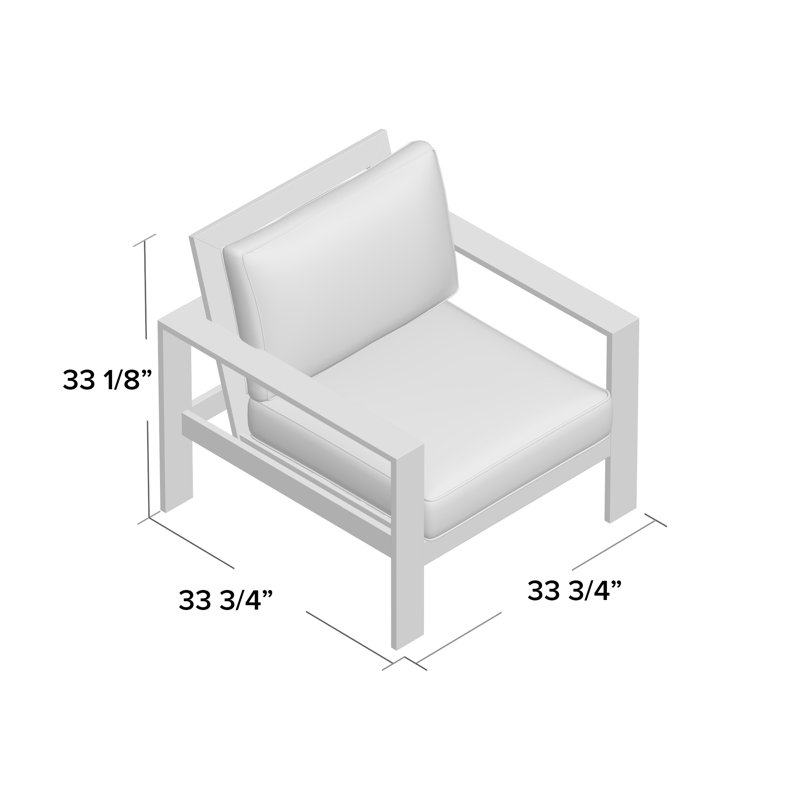 Chaise de patio avec coussins Gelston, Taupe, Brama