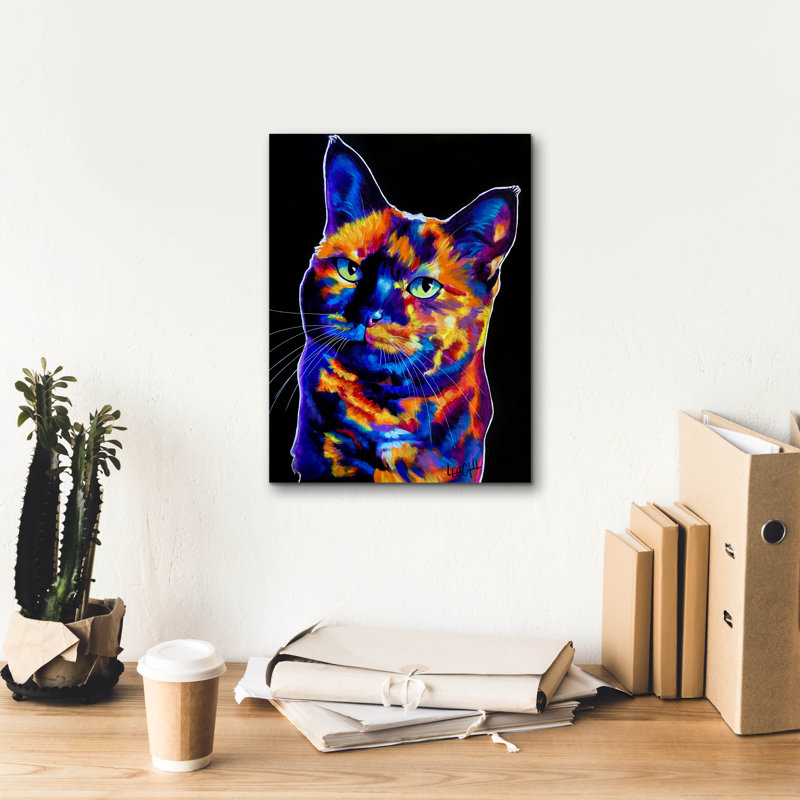 «Ophelia» par Dawg Painter, art mural sur toile, H 16 po x l 12 po x P 0,75 po