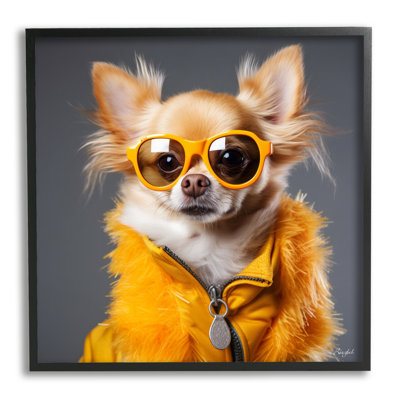 " Trendy Chihuahua Portrait " Graphic Art
