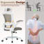 Chaise de bureau ergonomique en filet avec accoudoirs relevables Inbox Zero-2134407894