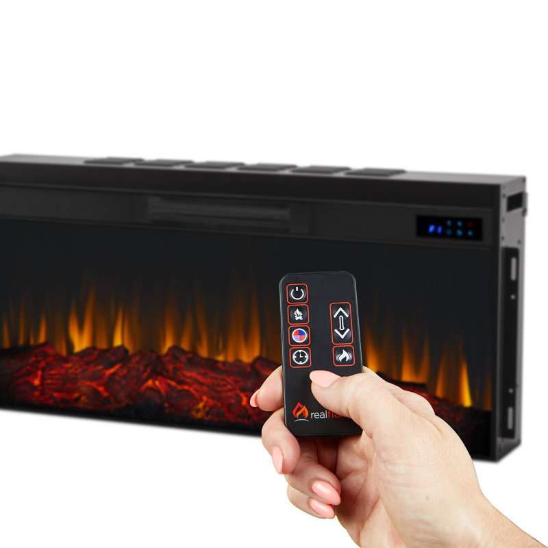Benjamin 81" Landscape TV Stand with Electric Fireplace by Real Flame, White, Standard