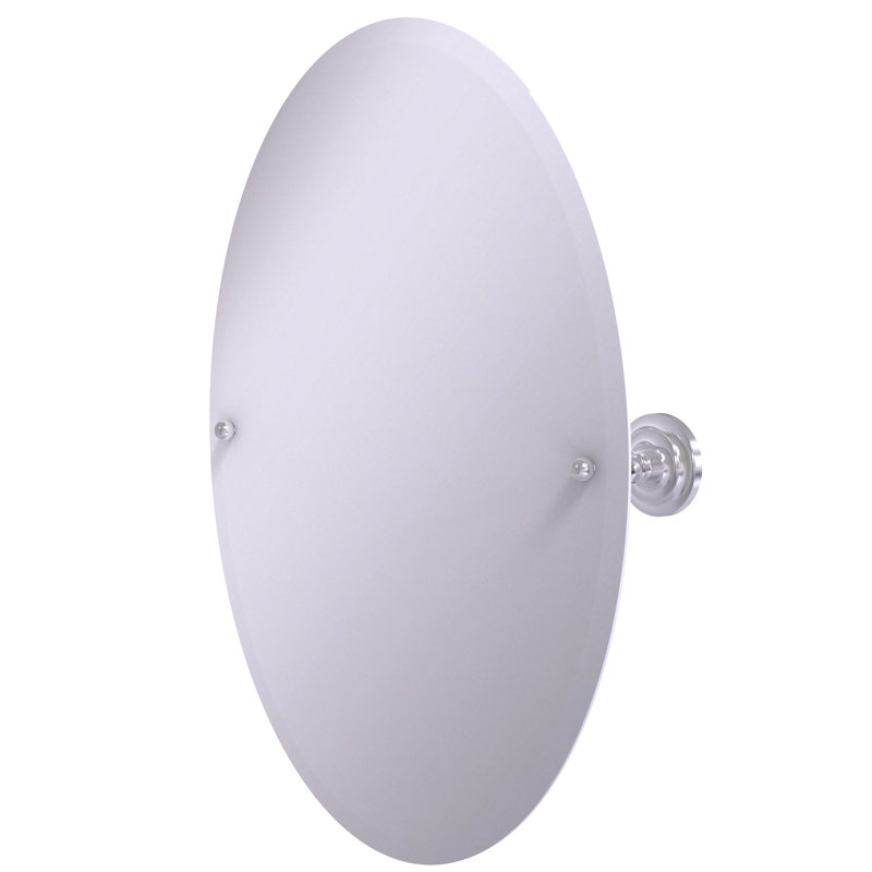 Gober Metal Wall Mirror, Satin Chrome