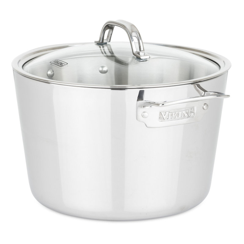 Viking Contemporary 3-Ply 12 Piece Cookware Set with Glass Lids