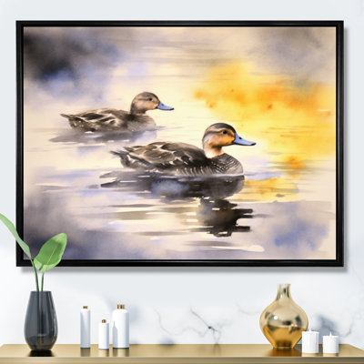 Ducks In Pond IV, reproduction d'art sur toile