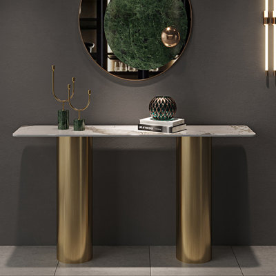 Console de style italien en pierre frittée.