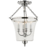 Chapman & Myers Sussex Semi-Flush Bell Jar Lantern