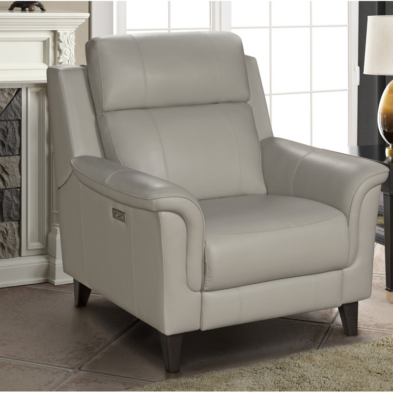 Fauteuil inclinable club Neabsco, Cuir synthétique Laurel crème