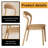 Burlywood Solid back side Chair(Set of 2)