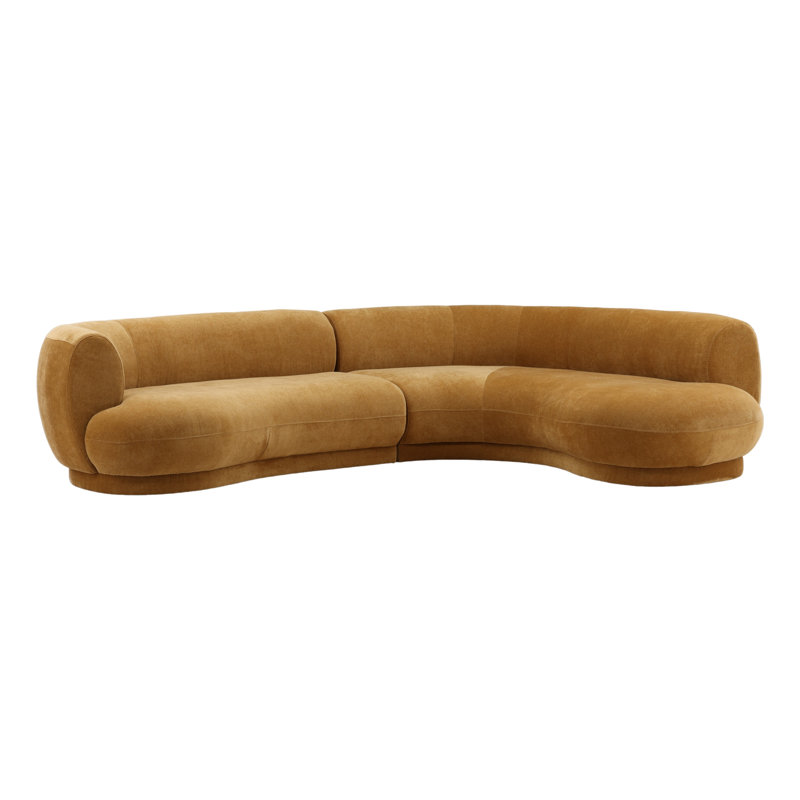 Lake Chaise Sectional Ochre LAF, Right Hand Facing
