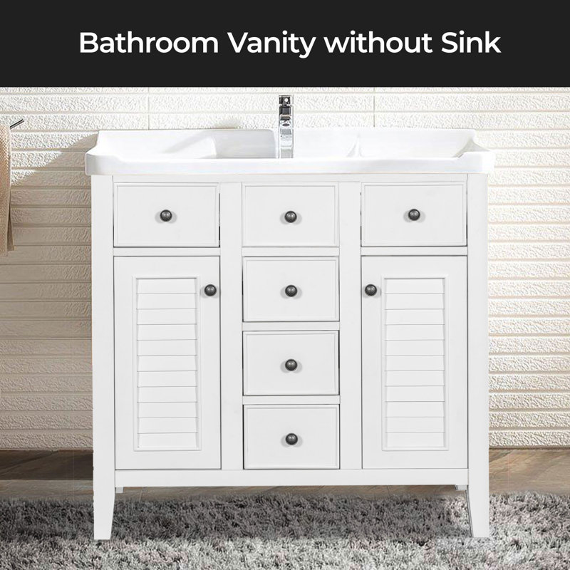 35'' Single Bathroom Vanity Base Only, White