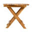 Table d'appoint pliable et réglable en bois d'acacia avec finition en teck pour plus de commodité et d'économie d'espace.