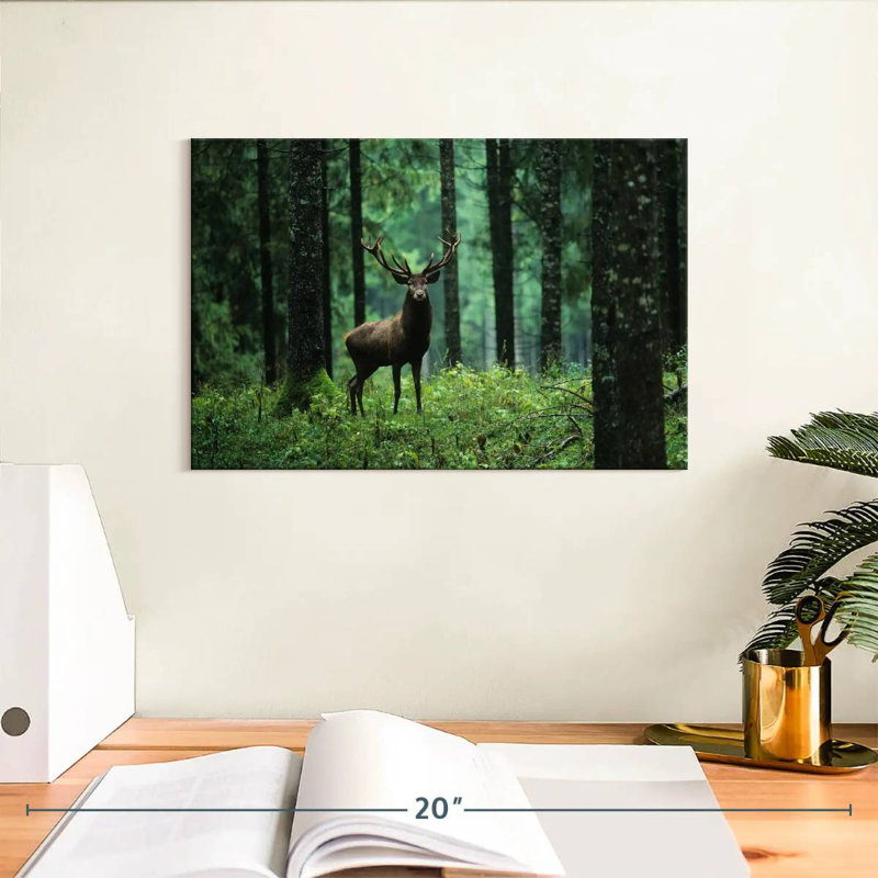 Brampt Elk In Forest, 8'' H x 12'' W
