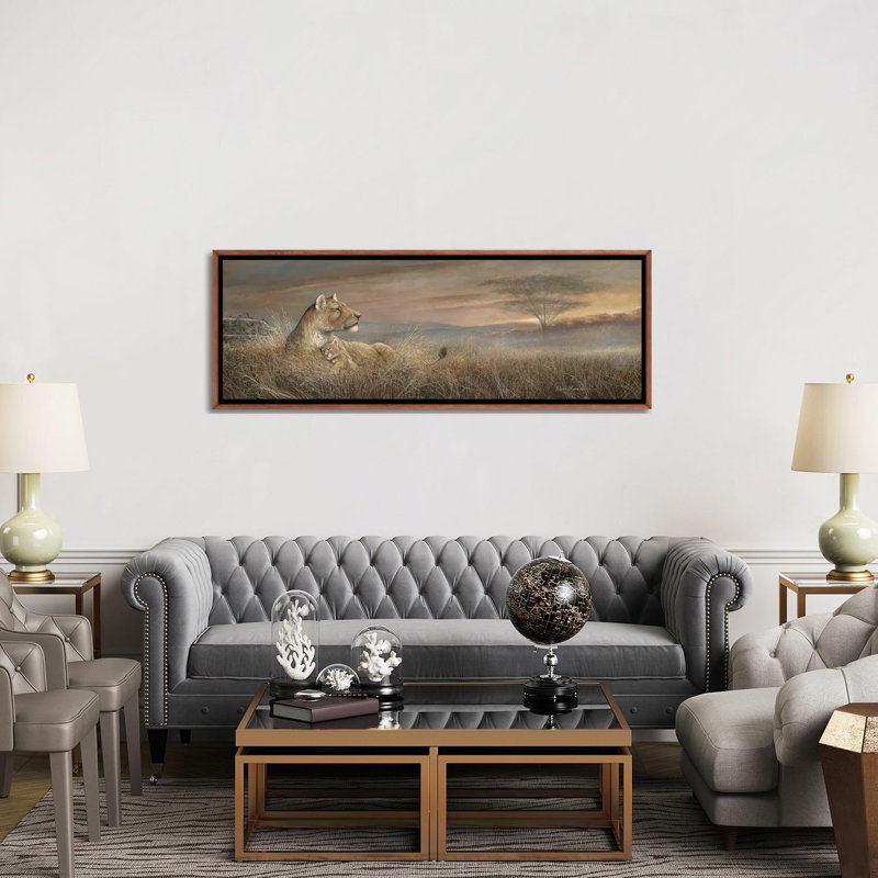 «Forever Safe» par Ruane Manning - reproduction d'art panoramique, H 20 po x l 60 po x P 1,5 po, Toile avec cadre brun