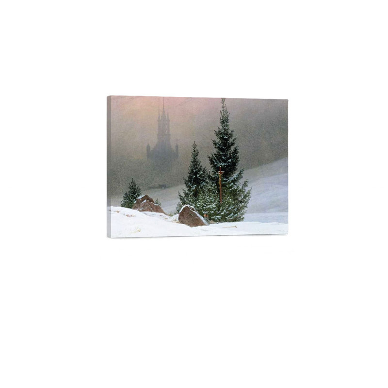 Winter Landscape Wrapped Canvas Wall Art 24" X 18"