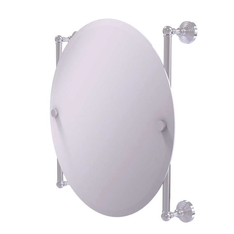 Miroir mural biseauté traditionnel Beresford, Chrome satiné