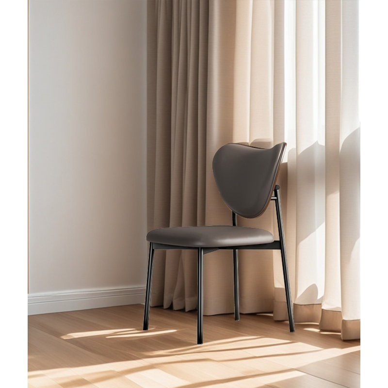 Chaise à dossier simple tapissier, Gris